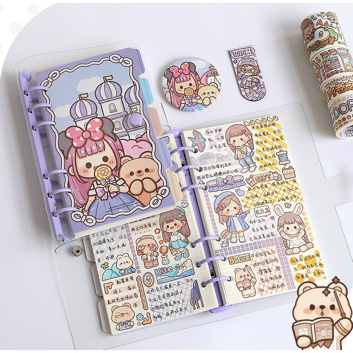 

Diary Set Buku Jurnal Binder Aesthetic Buat Hadiah Ulang Tahun Edisi Dodo Girl