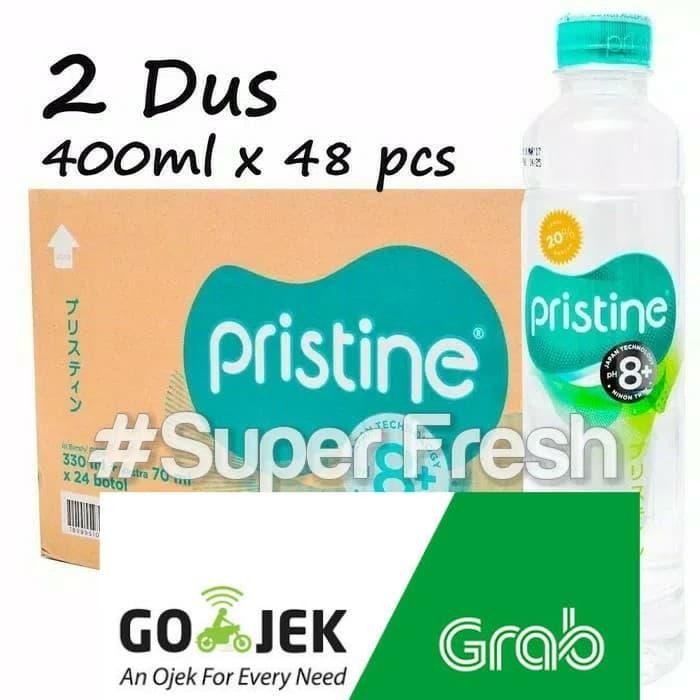 

Pristine water 400 ml x 48 botol+air num pristine+air alkali (2 Dus)