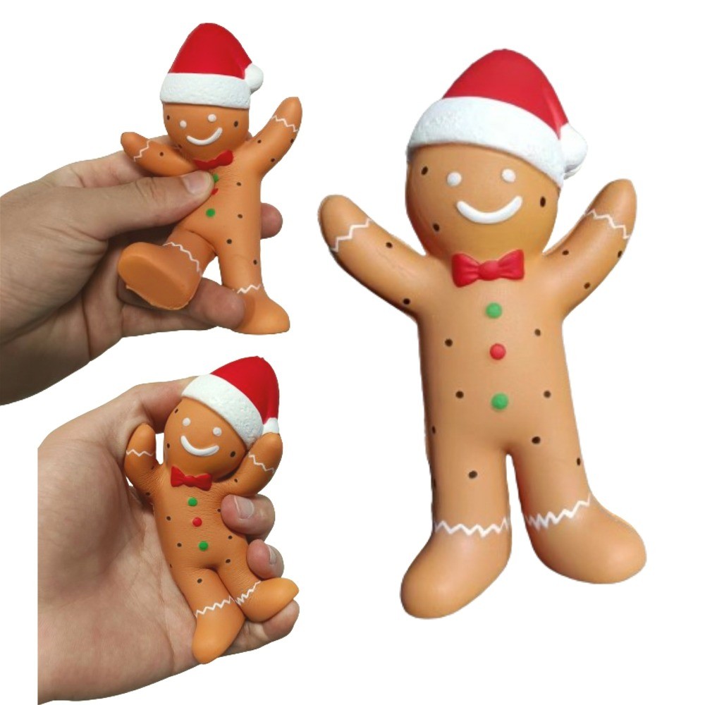 

Squishy Cute Christmas Gingerbread Squeeze Stress Relief Toy Christmas Gifts Party Decoration Fidget