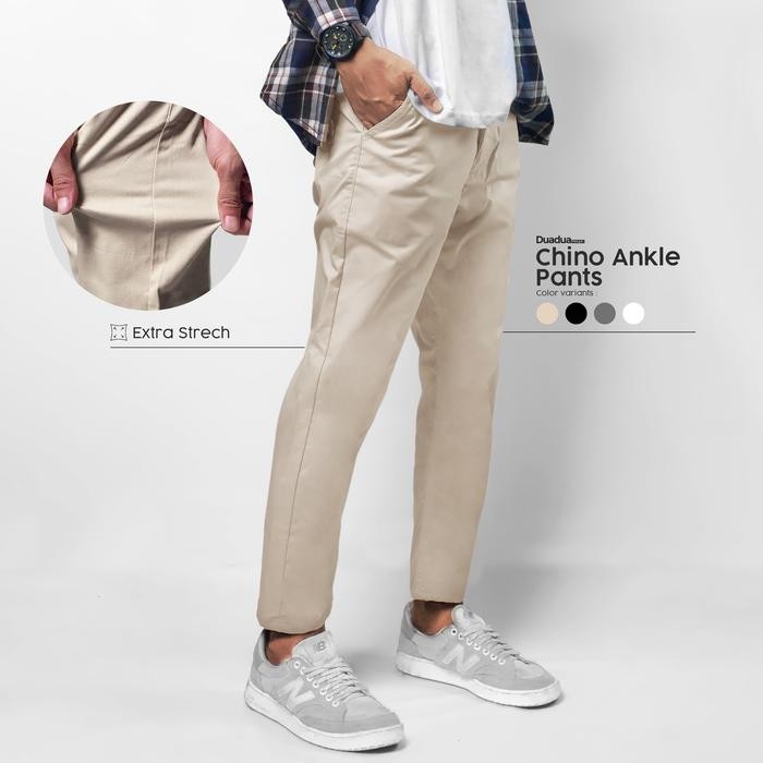 Bolden- Treegoud Ankle Pants Chino Pria Reguler Fit Celana Angkle Pants Pria Celana Chinos
