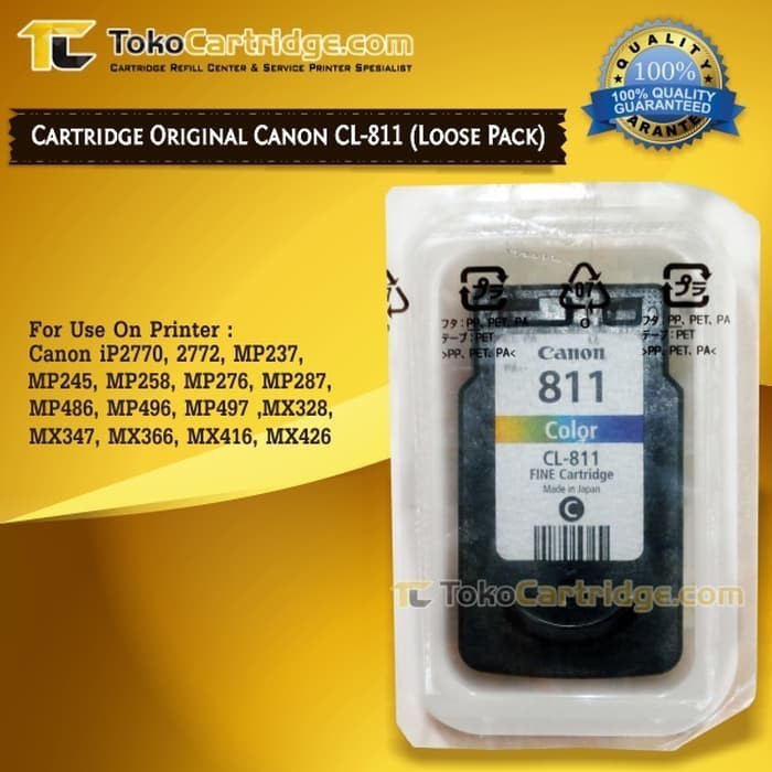 CARTRIDGE TINTA CANON CL811 COLOR ORIGINAL CL 811 COLOUR KATRID CL-811 WARNA PRINTER IP2770 MP287