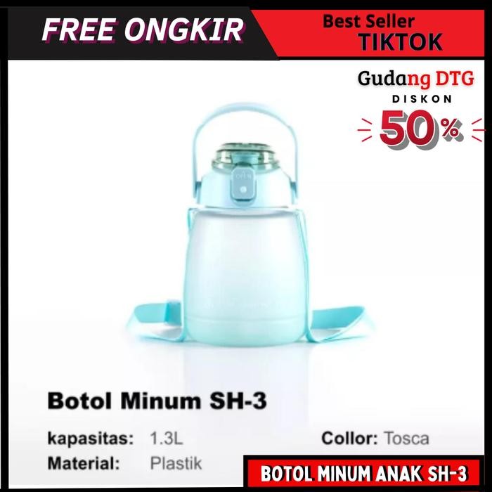 ID GUDANG DTG ( FREE STIKER ) - BOTOL MINUM VIRAL GRADIASI PELANGI 1.3 LITER & 1.5 LITER / BOTOL AIR