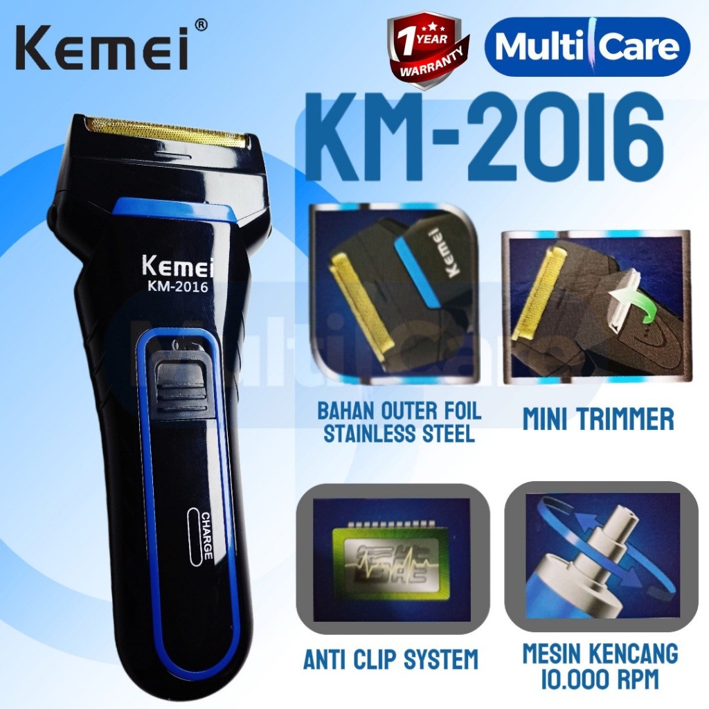 kemei km 2016 alat cukur kumis jenggot elektrik shaver mesin cukur kumis