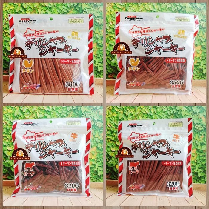 

Snack Anjing Doggyman Delicious Jerky 320gr Beef Lamb Chicken Treats