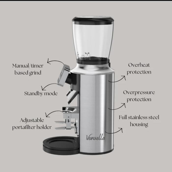 Paket Mesin Kopi Espresso For Home Venuella Alessandro-1 + Grinder Venuella Dario-1 Tou Auto + Tools