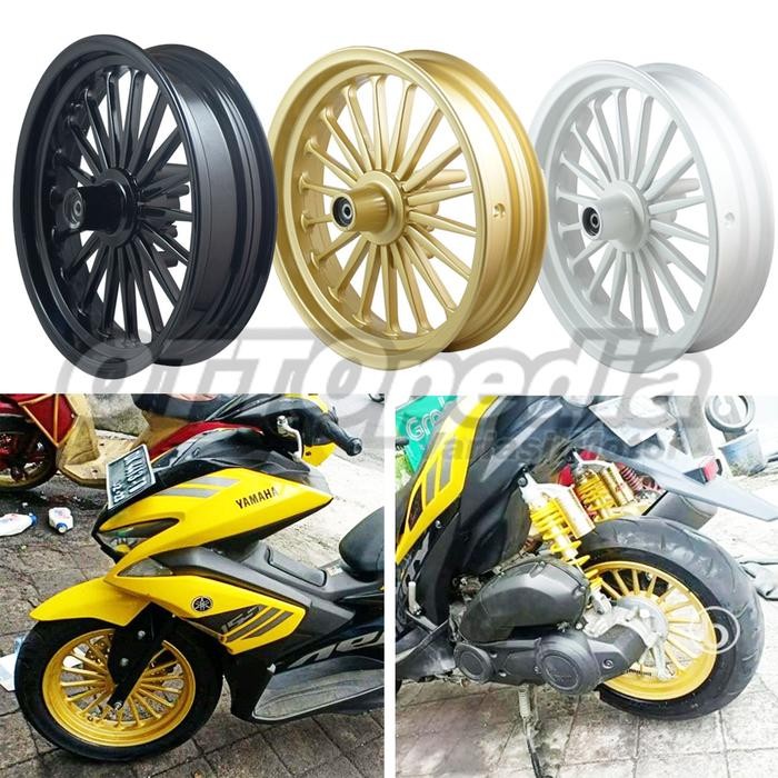 favorit] Velg Pelek Racing Lebar Aerox Model Daytona Rossi Gold Ring 14 300/400