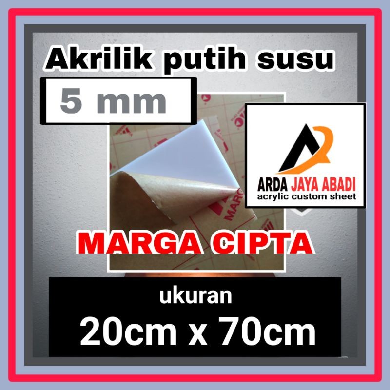 Bombardilomedis Akrilik 5Mm Putih Susu 20 X 70 Akrilik Lembaran Acrylic White Mika Lembaran Akrilik