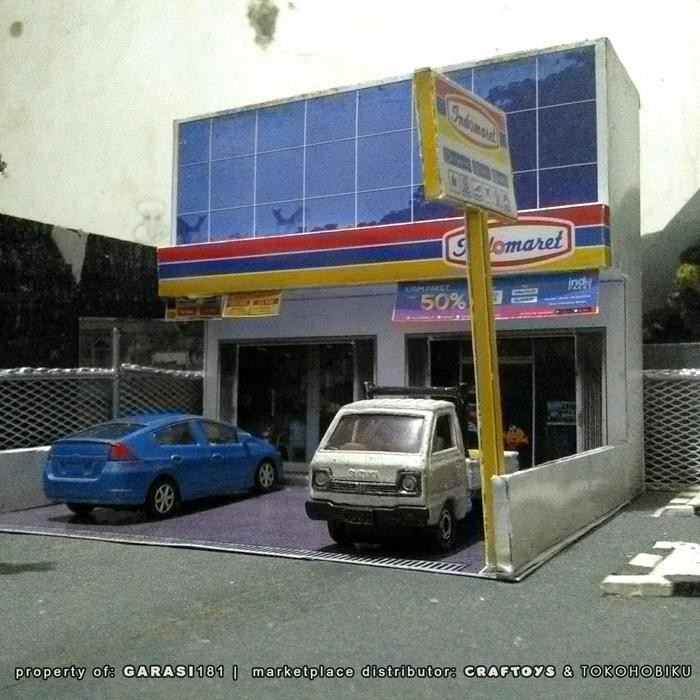 Diorama Diecast Skala 64 - Miniatur Ruko Indomaret #Gratisongkir