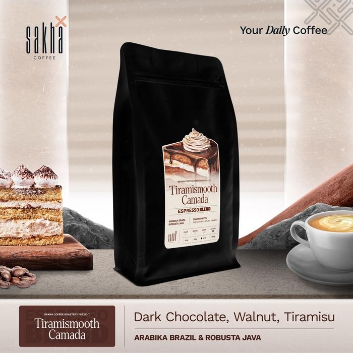 

Tiramismooth Camada Kopi Espresso House Blend Coffee Beans Bubuk Asli
