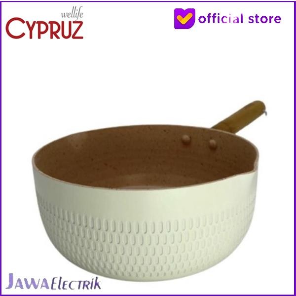 Terbaru Cypruz Sauce Pan 20 Cm Putih/Grey Color Series Cypruz Sn-0272