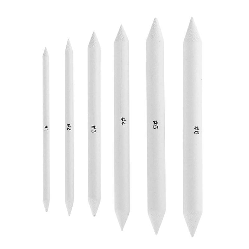 

Blending Stumps Solid Double-Ended Points Blend Smudge Easily Sharpened Sanded Shading Pencils For