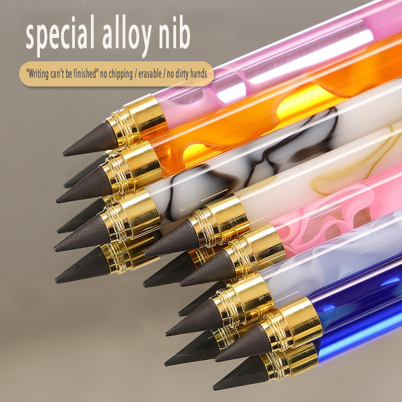 

Replaceable Pen Durable Non Damaging No Ink Infinite Writing Sketching Stationery Acrylic Smoke
