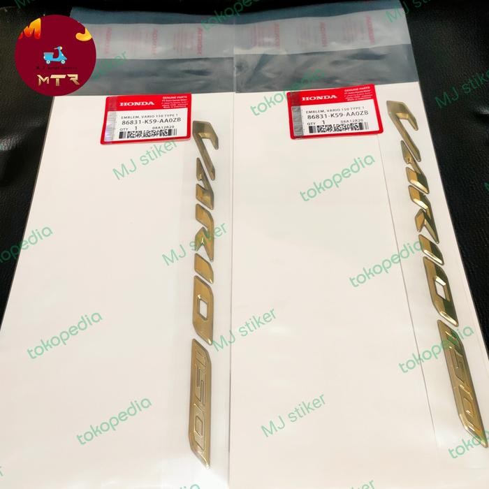Emblem Honda Vario 150 Gold Original 2018-2022 - Asli