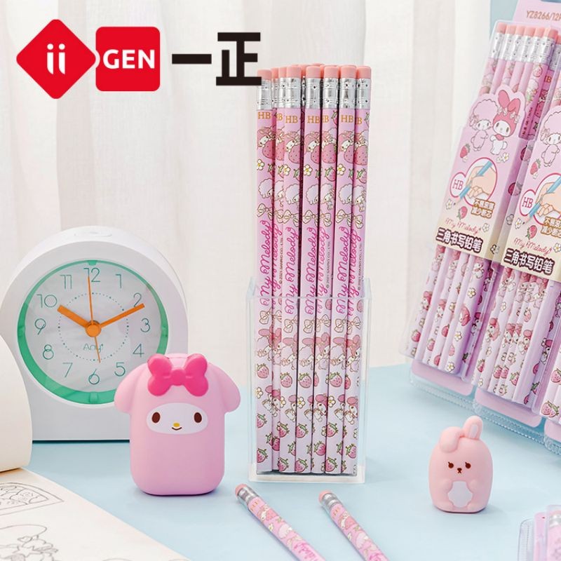 

12Pcs/Set Sanrio Series Melody Triangle Writing Pencil Set Cute Student Pencil Creative Writing