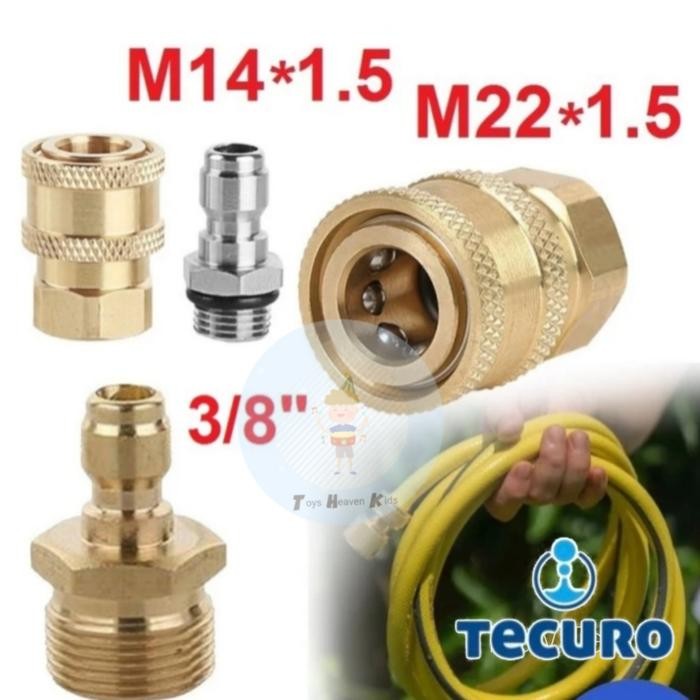 DISA HILA. COUPLER NEPEL ANGIN ADAPTOR M22 1/4 MALE M14X1.5 QUICK RELEASE