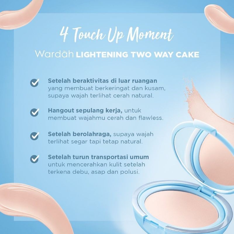 WARDAH LIGHTENING TWO WAY CAKE LIGHT FEEL/BEDAK WARDAH/BEDAK PADAT WARDAH/TWO WAY CAKE