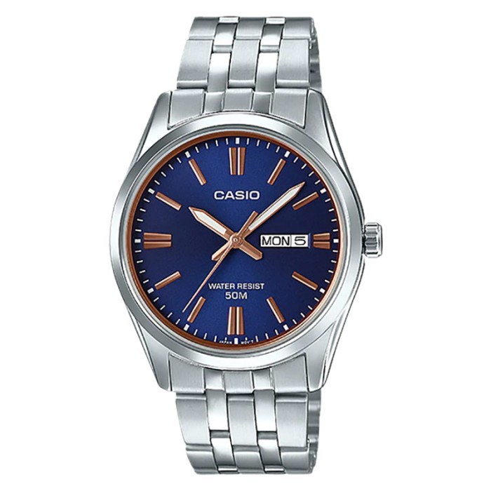 Zylo- Casio Mtp-1335D-2A2Vdf Enticer Men Blue Dial Stainless Steel Strap