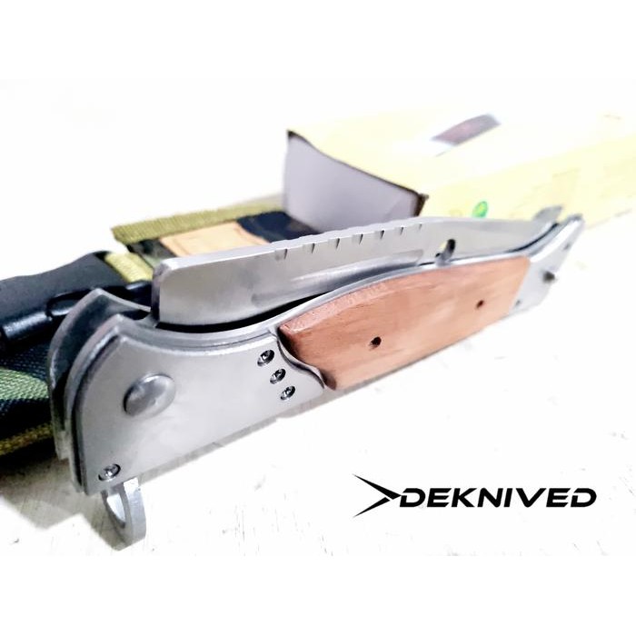 BERAGAM PISAU LIPAT AK47 AUTOMATIC SURVIVAL OUTDOOR 14 INCH " DEKNIVED " VBN