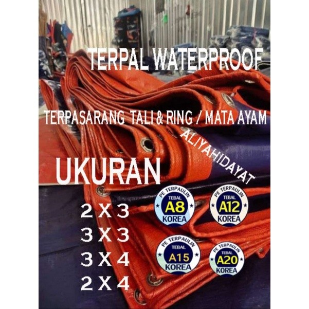 Terapitrendy Terpal Lembaran Plastik Terpal Tenda Type A8 A12 A15 A20 2X3 2X4 3X4