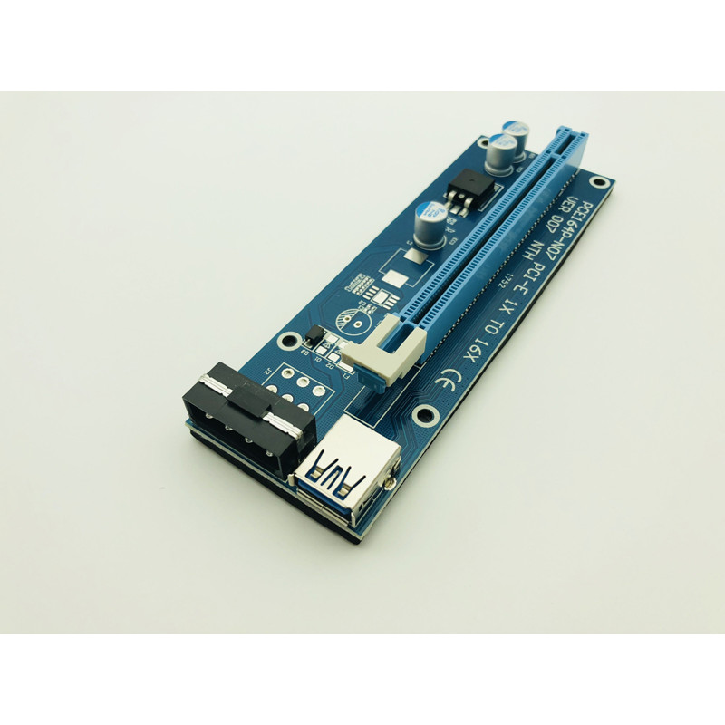 BEST SELLER 50PCS VER 007 0.6M PCI-E Riser Card PCI Express 1x to 16x Slot Extender USB 3.0 Cable SA