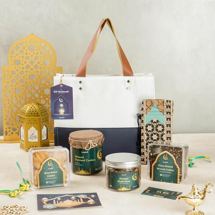 

New Hampers Lebaran / Parcel Lebaran - CANVAS BAG - AFIYA SET - LUCKYBITE
