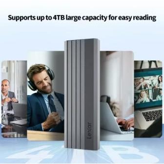 MEYLLSTORE LEXAR SSD ENCLOSURE E350 M.2 NVME & SATA EXTERNAL CASE USB 3.2 TYPE-C