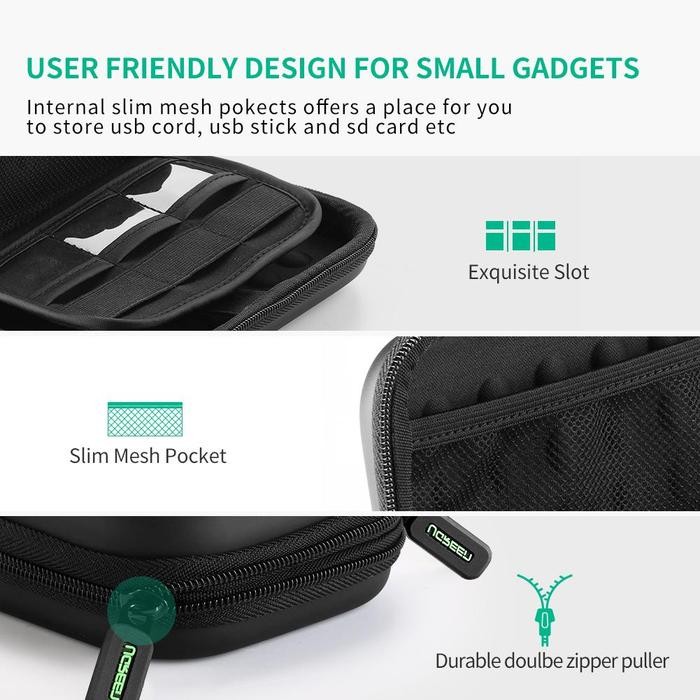 MEYLLSTORE UGREEN TAS HARDISK HDD EKSTERNAL STORAGE BAG EVA POUCH 50274