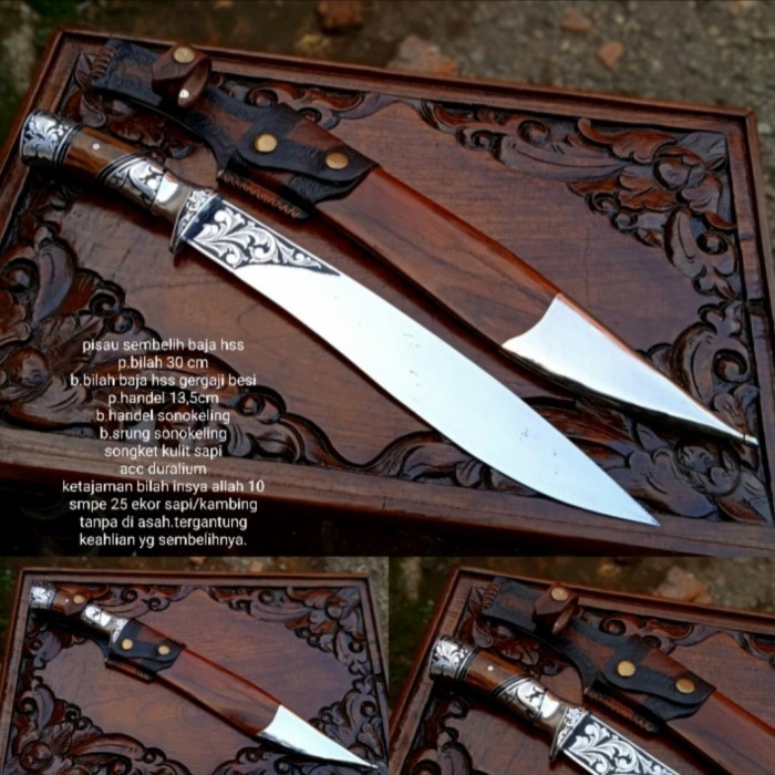 Golok Sembelih Sapi Tajam Baja Hss 30 Cm