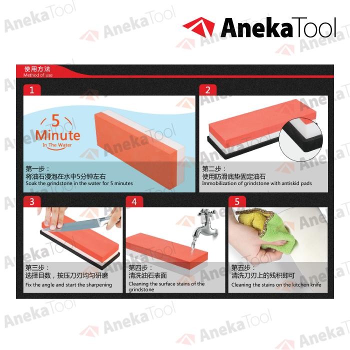 AT Batu Asah 400 1000 5000 10000 Pengasah Pisau Natural Whetstone