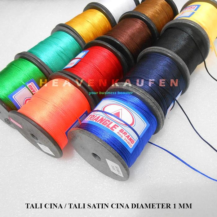

Tali Cina Tali Satin Cina Kecil Diameter 1 mm Per Meter Varian Warna A