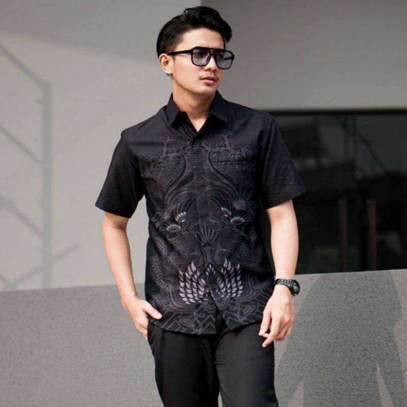 PROMO / Batik Pria Lengan Pendek Premium Hem Kemeja Modern Seragam Pernikahan
