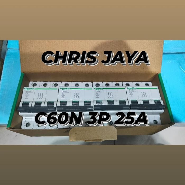 MCB C60N Schneider 25A 3 Phase 3p 3phase 25A mcb Schneider