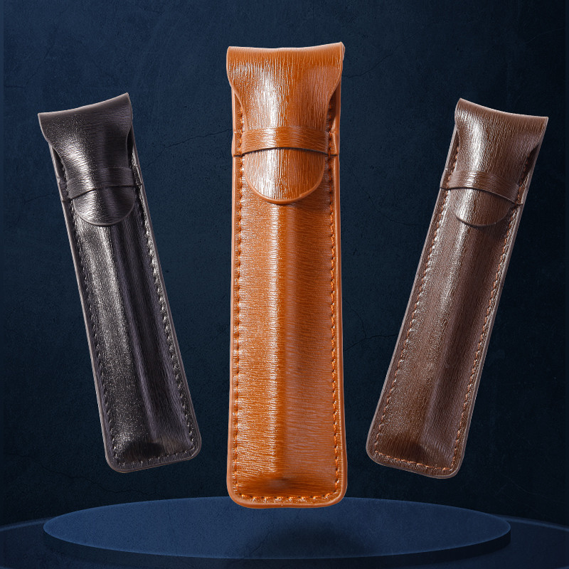

High Quality Writing Office Business Pen Bag Stationery Leather / Pu Pen Case / Bag Hold For