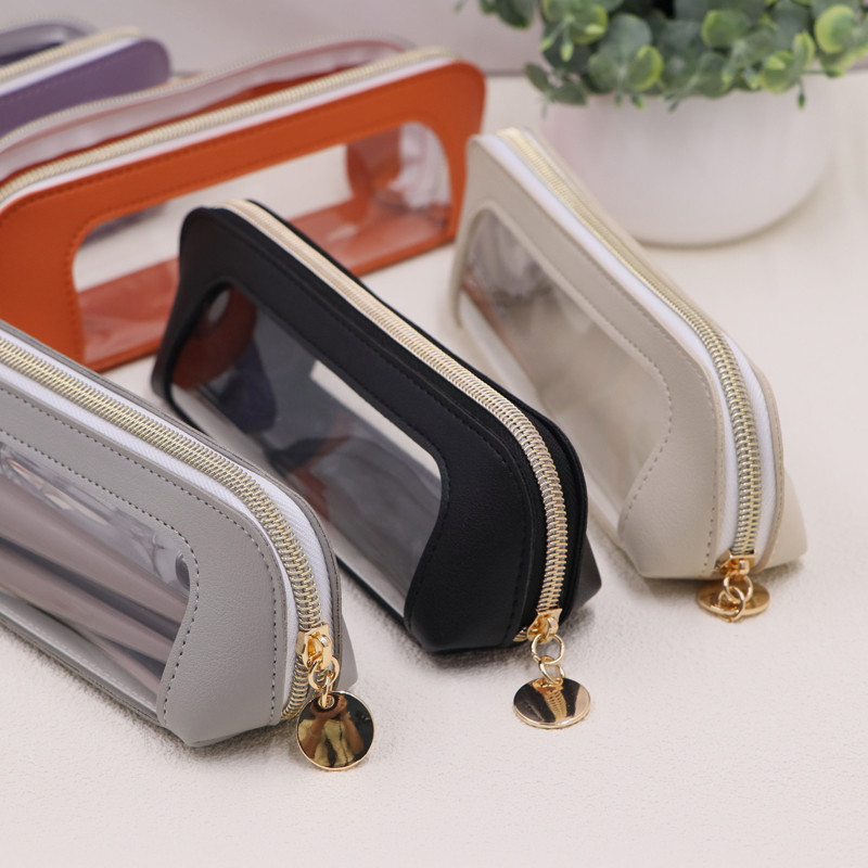 

Clear Pencil Bags, Makeup Color Pouch With Zipper Travel Toiletries Bag Multifunctional Bag For