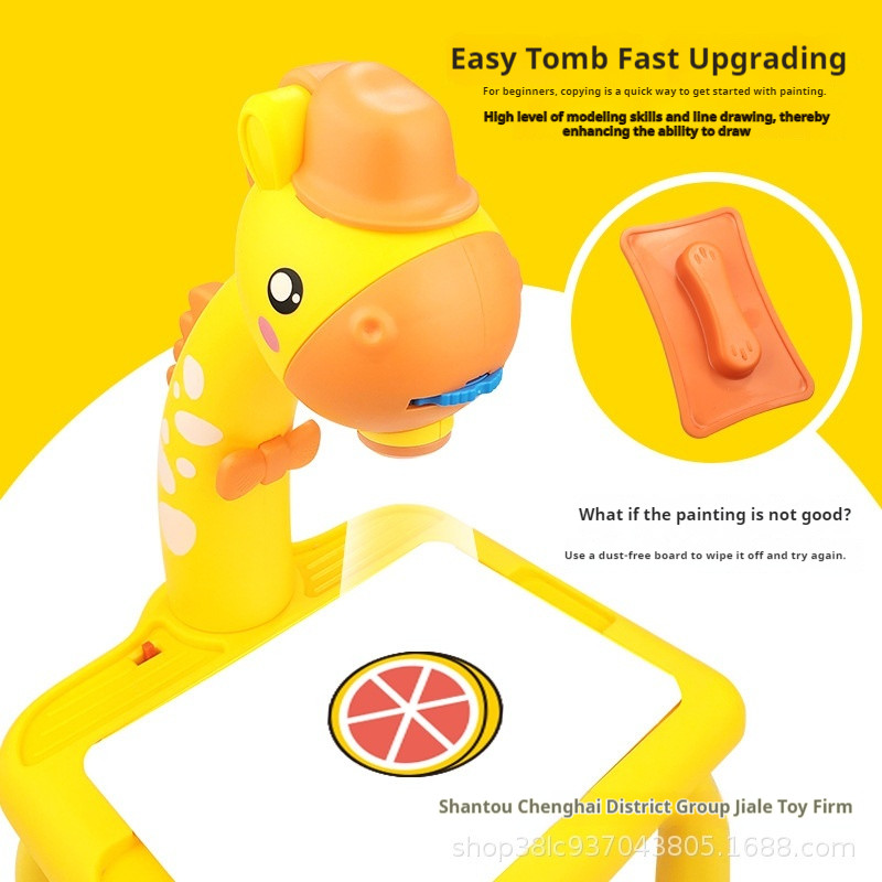

Multifunctional Children Led Projector Drawing Table Toy Painting Set Table Educational Board