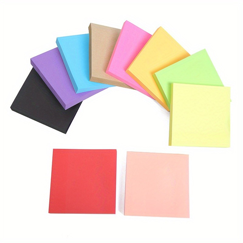 

300/600Pcs Vibrant Assorted Sticky Notes, Perfect For Office, School, Note-Taking & Reminders, For