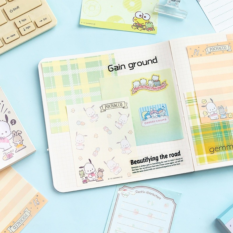 

Sanrio Melody Kuromi Hangyodon Kitty Memo Pad Cute Sticky Notes Stationery Label Notepad Planner