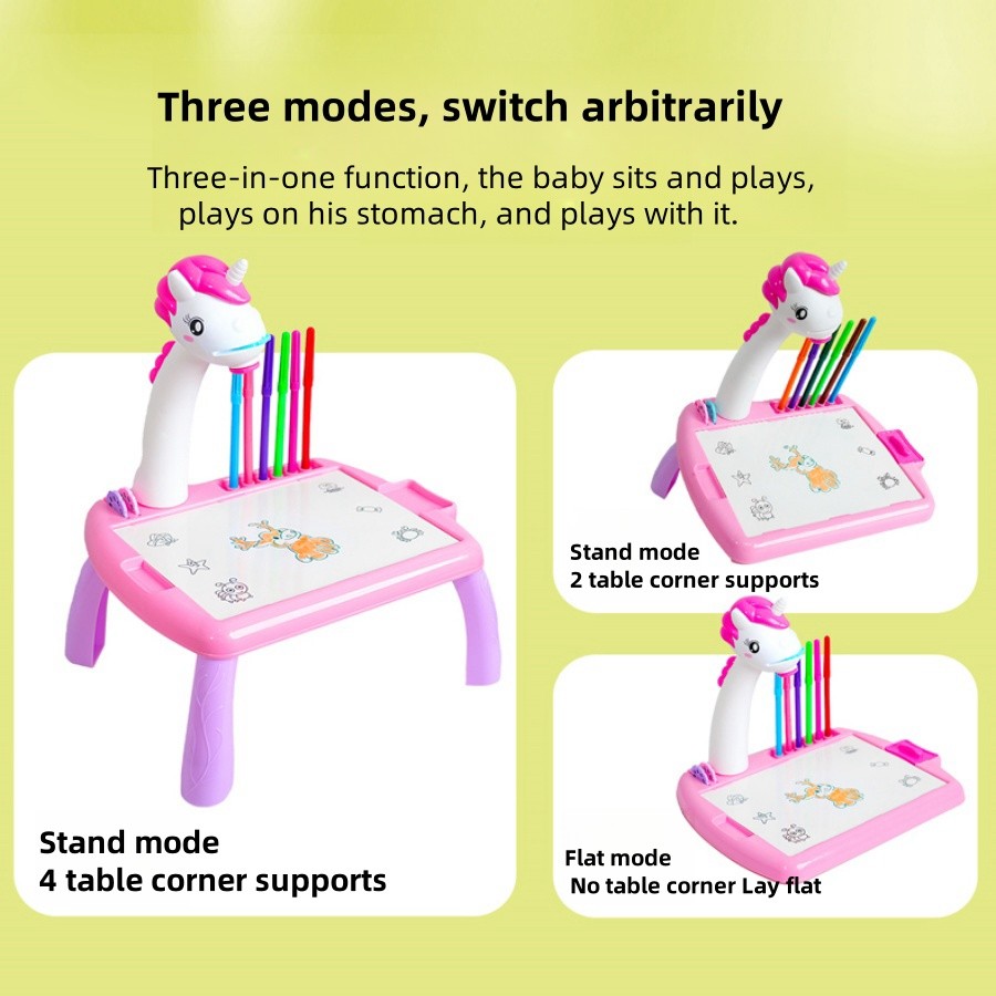 

1Pc Kidsren'S Projection Unicorn Drawing Board Enlightenment Early Education Drawing Board Table