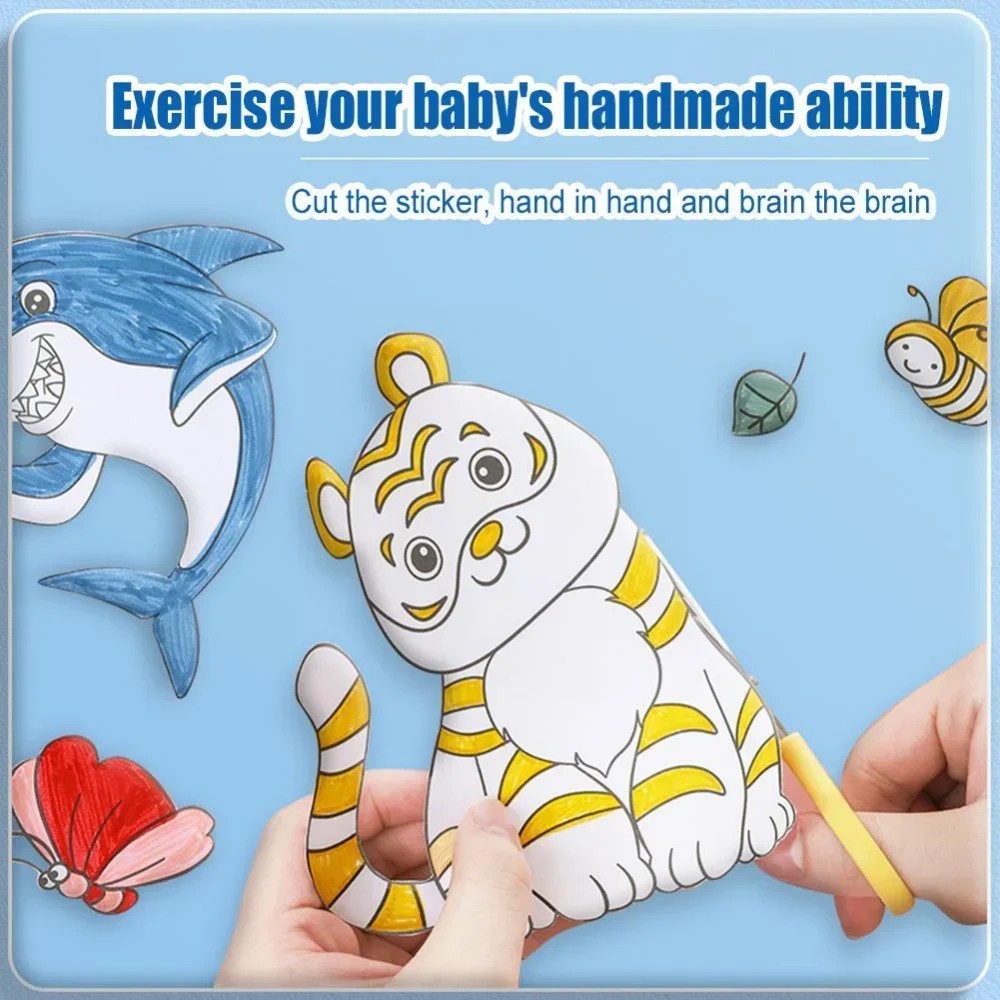 

Children Drawing Roll Diy Painting Paper Sticky Color Filling Papers Graffiti Scroll Coloring Books