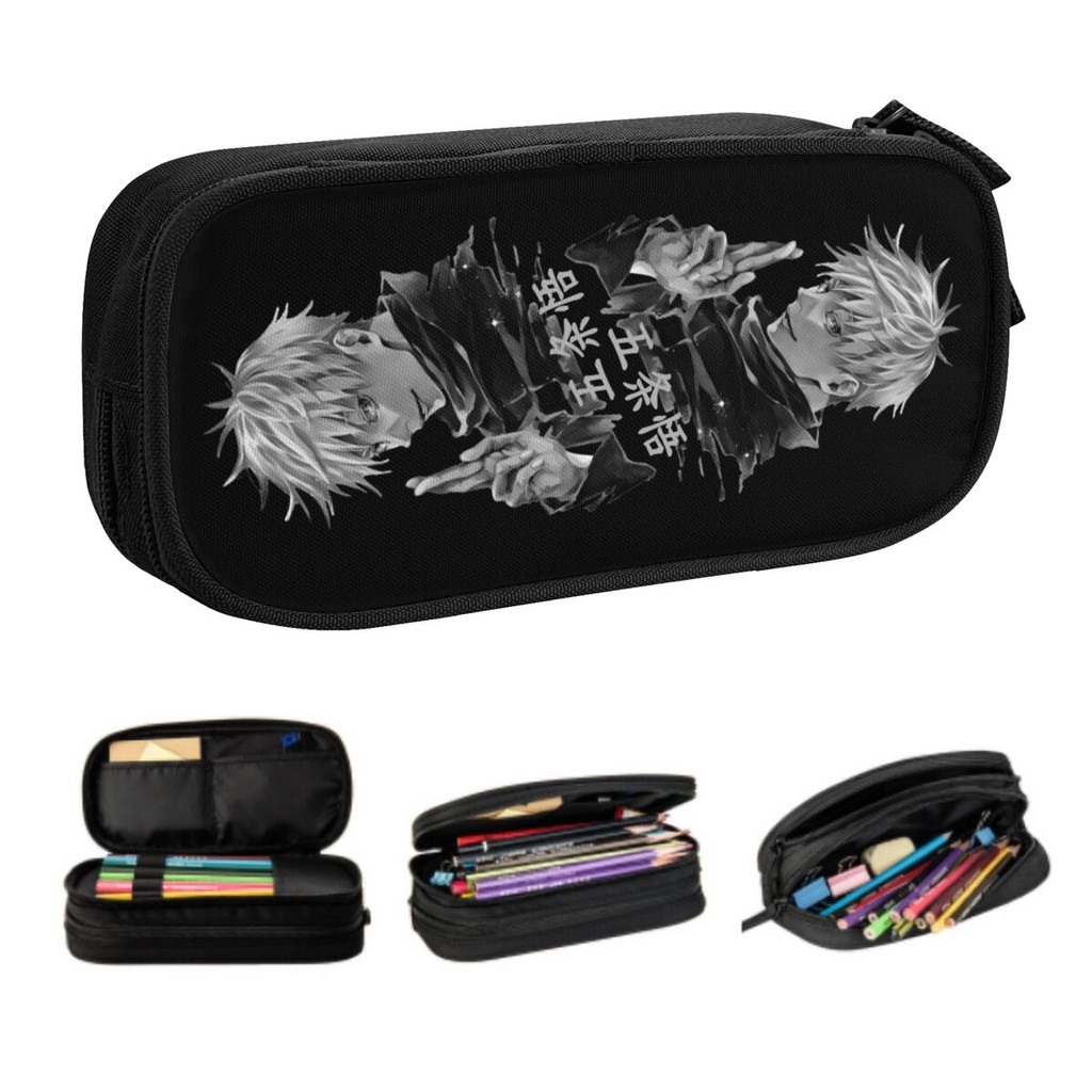 

Custom Anime Jujutsu Kaisen Pencil Case For Boys Gilrs Large Capacity Cool Satoru Gojo Pen Bag Box