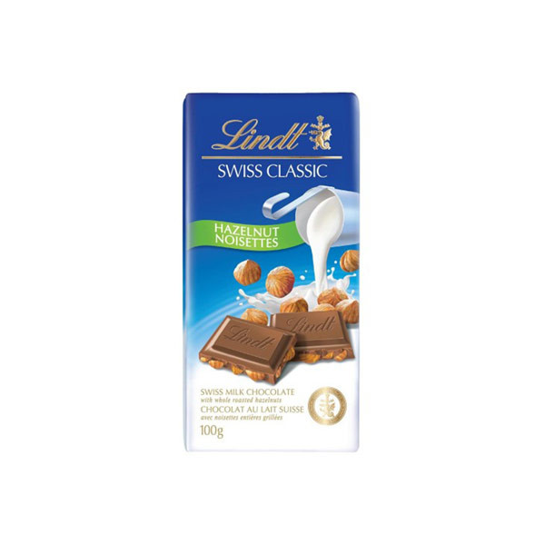 

LINDT CKT MILK HAZELNUT 100 GR