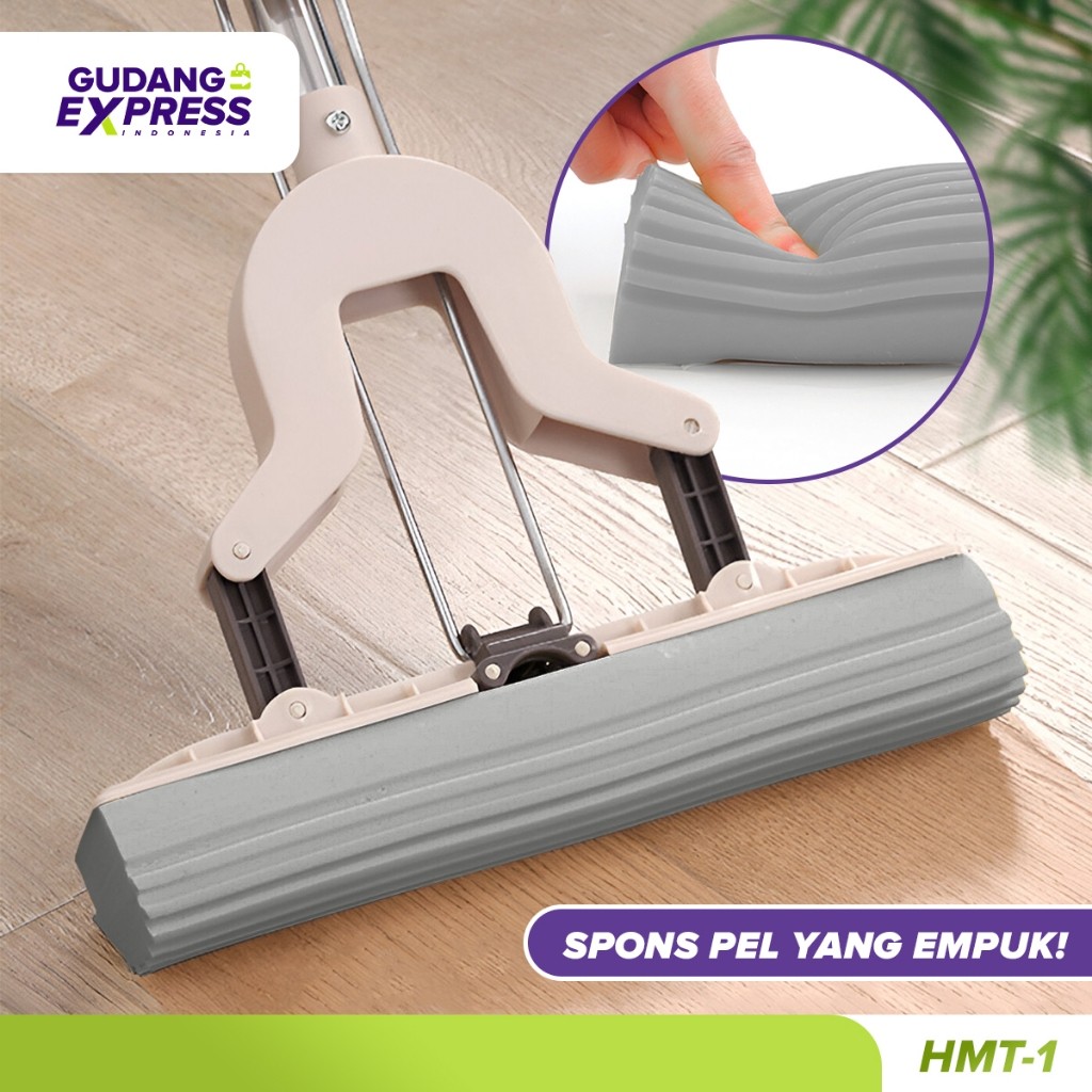 Furni Clasic Gei-Alat Pel Lantai Praktis Sponge Mop Alat Pel Karet Spons Sponge Mop Refill Karet