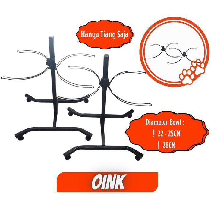 PROMO Tiang tempat makan anjing adjustable octagon Good Quality