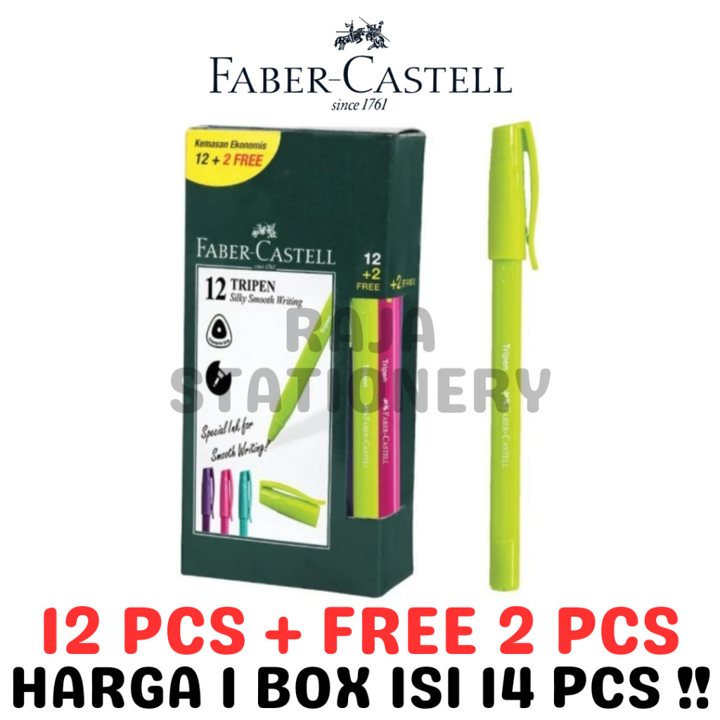 

FABER CASTELL BALL PEN TRIPEN 0.7MM BOLPEN PEN PENA FABER TRIPEN [BOX] - RAJA BIGBOX
