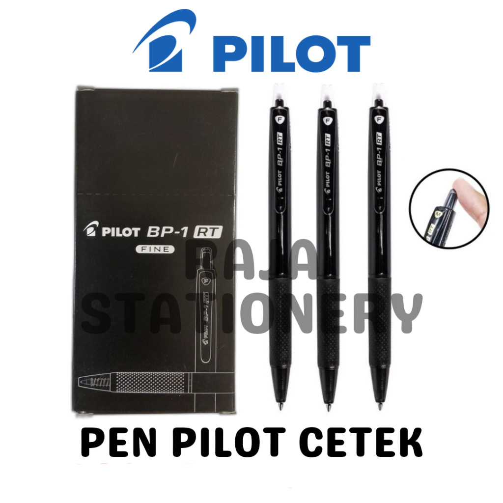 

Pilot Ball Pen Clicker BP-1 RT Black Blue / Pulpen Pilot Hitam Biru Cetek Pilot BP1RT BP-1RT - RAJA BIGBOX