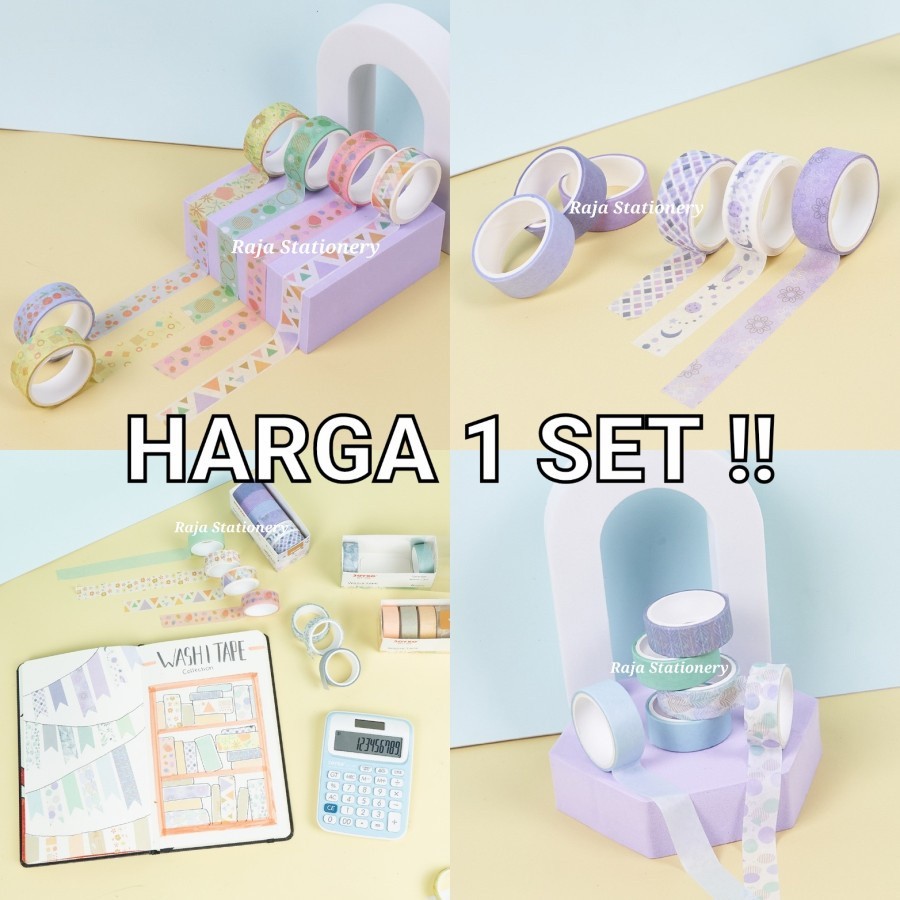 

JOYKO WASHI TAPE DECORATIVE DIY / SELOTIP KERTAS DEKORASI PLANNER MURAH BERKUALITAS WT-100 WT-101 WT-102 WT-103 WT-104 WT-105 - RAJA BIGBOX