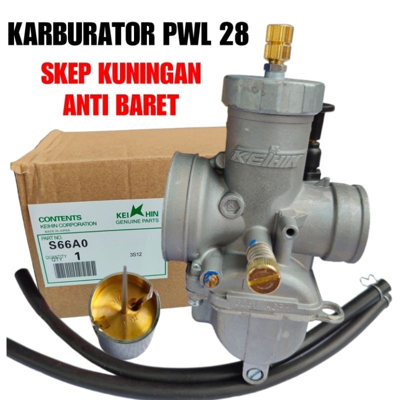 KARBU KARBURATOR PWL 28 KAWASAKI NINJA R SS RR SKEP KUNINGAN TEMBAGA ANTI BARET UNIVERSAL SEMUA