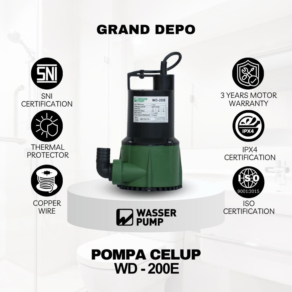 Wasser Pompa Air Celup WD 200E / Pompa Celup Wasser