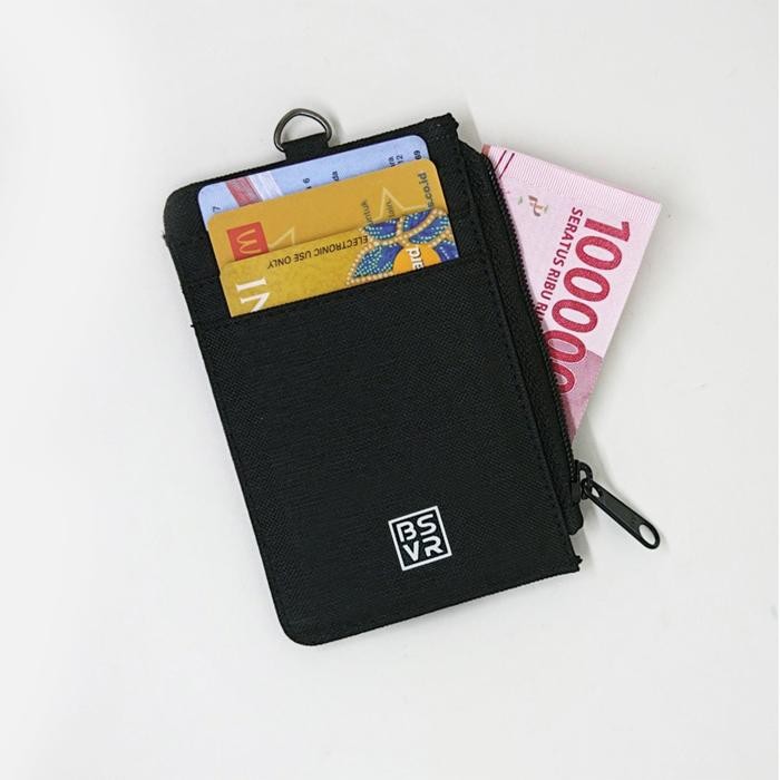 

ID card holder / dompet id card & tali gantungan - black