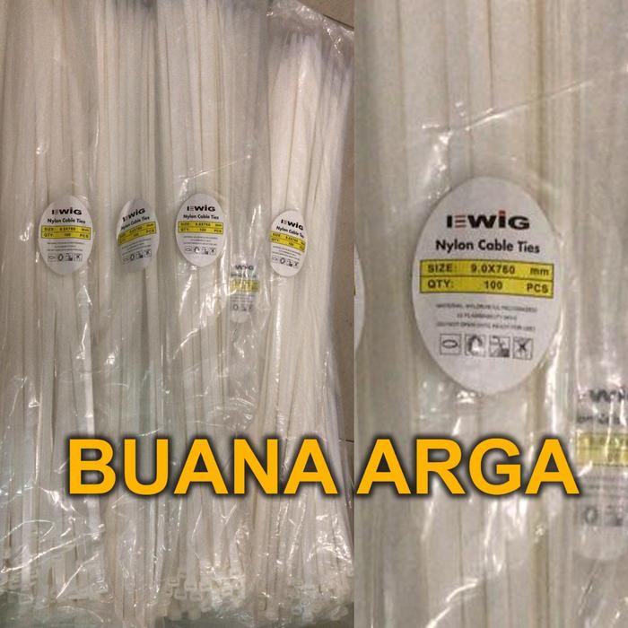

Kabel Ties EWIG 760 x 9mm Cable Tie Kualitas Super panjang 76cm Nylon